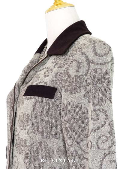 質感單品 - 溫潤培茶壓印花紋西裝式長洋裝12