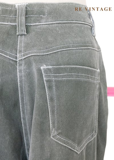 質感單品 - 煙灰綠色貼身長褲 (28-30")11