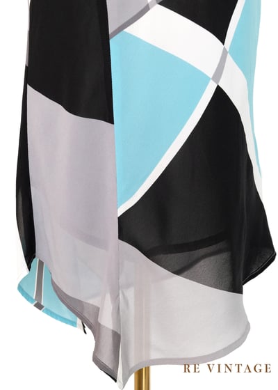 陽光下的水藍色幾何圖形及膝裙（26"）8