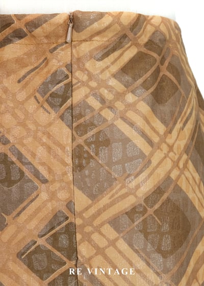 秋色麥穗菱格紋及膝裙（24-26"）9