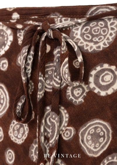 鋸齒小花 cinnamon brown 小短裙 （28")4