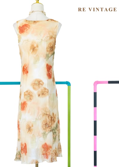 陽光午後大花圖騰少女洋裝12