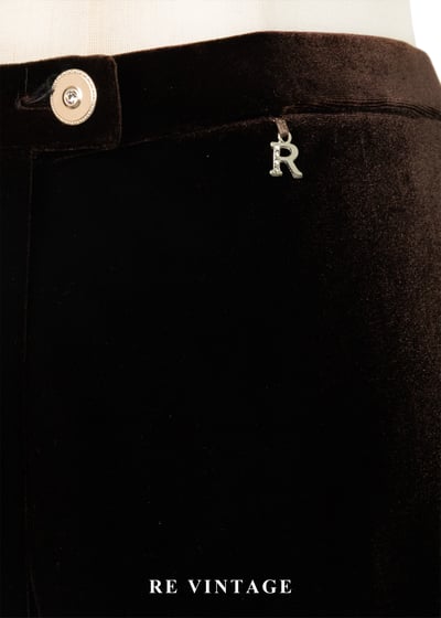 質感單 - Dark Chocolate 高腰絨布直筒長褲（28.5"）5