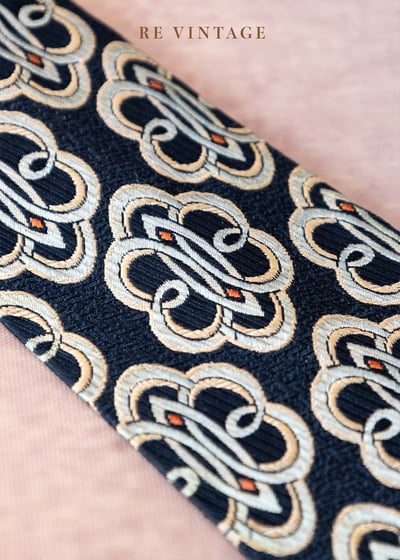 Navy Floral Block Tiles 美領帶5