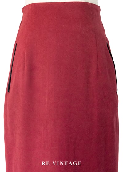 質感單品 - 磚紅色俐落剪裁的都市美裙（24-27"）3