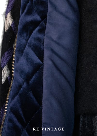 Royal Blue Quilted Vest 深藍貴氣絨布背心8