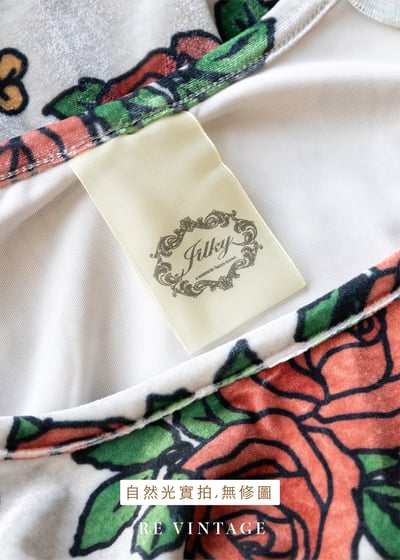 玫瑰玫瑰ILOVEYOU絨布洋裝13