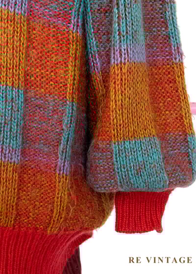 色彩炸彈大格紋針織毛衣外套15