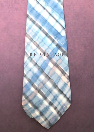 微醺天空藍菱格紋領帶4