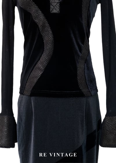 夜光弧線拼接電流黑系上衣4