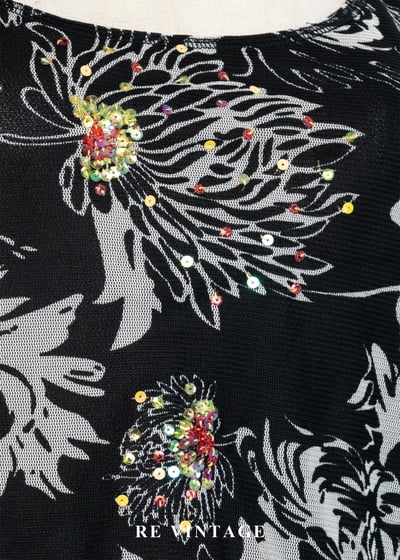 繁花餘燼 -亮片花卉透膚背心6