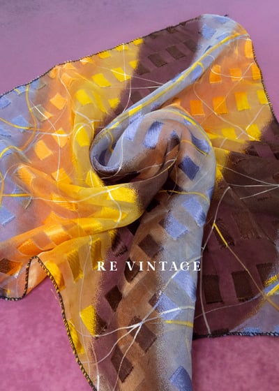 黃藍光譜魔法絲巾3