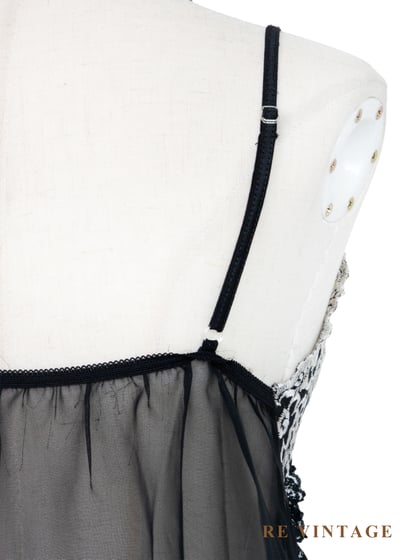 浪漫黑花園細肩帶透膚洋裝11