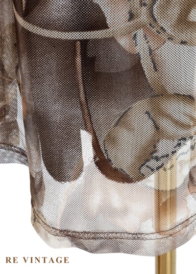 底片裡的暖棕花朵網紗長洋裝6