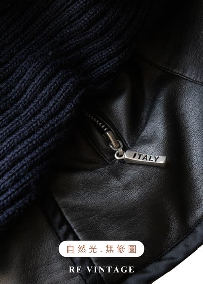 午夜拼接率性針織皮革外套17