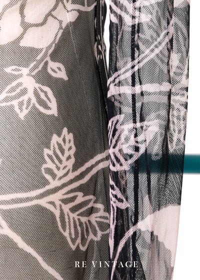 粉紅佳人與花朵黑色透膚洋裝6