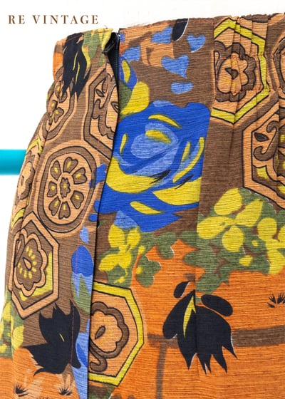 Dark Orange African Print 高腰裙裙（25"-26"）11