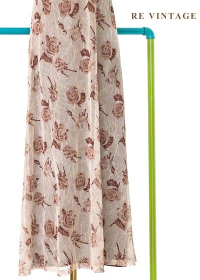 摩卡玫瑰薄紗兩件式長洋裝4