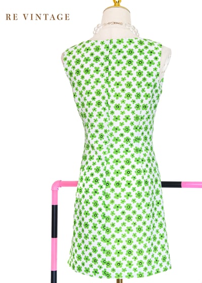 螢光綠小花夏日洋裝9