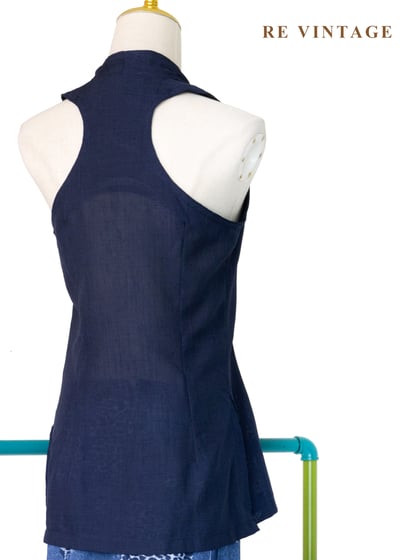 質感單品 - Navy Tailored Vest 金光雙排釦挖背背心9