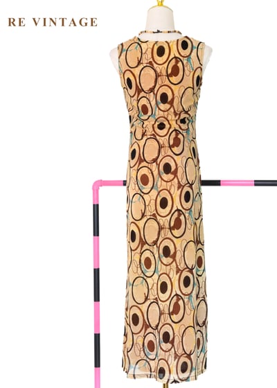 摩登棕色軌道迴圈長洋裝12