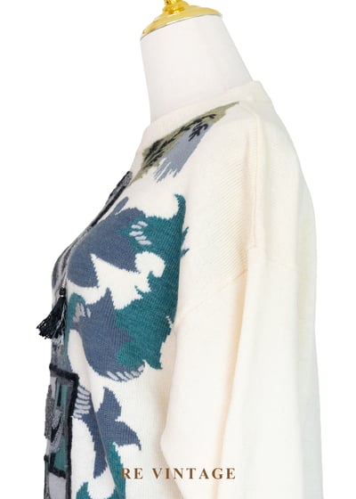 騎士中世紀徽章刺繡針織毛衣8