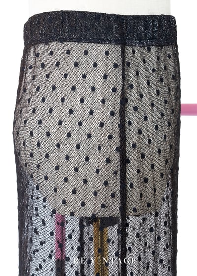 帶點橘棕色光澤的點點網紗長裙（24-30"）5