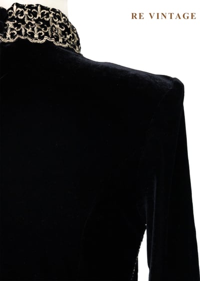 夜祭聖紋黑絨長版上衣11