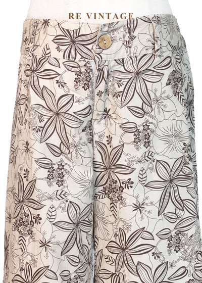 信紙上的植物速寫低腰寬版褲3