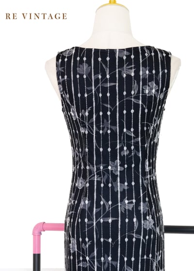 優雅花之線條流動節奏網紗長洋裝14