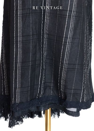 線條格紋氣質中長裙（28"）13