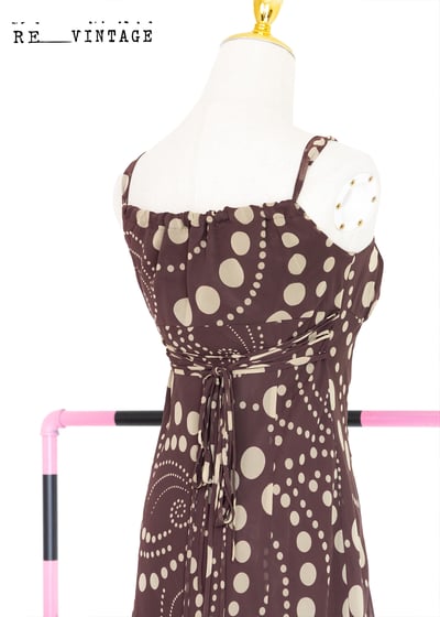 圓點點Party time 巧克力棕雪紡洋裝5