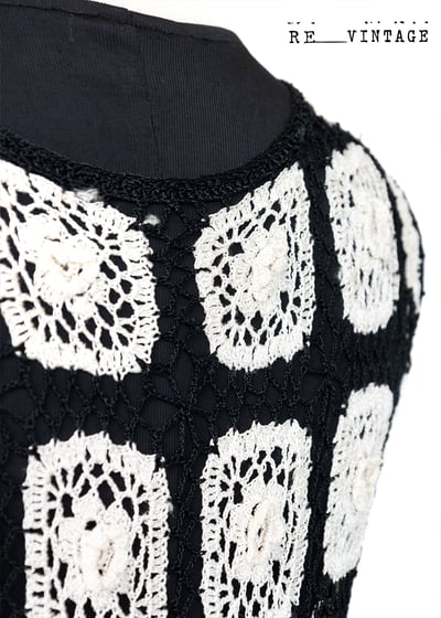 Crochet 立體小白花背心罩衫12