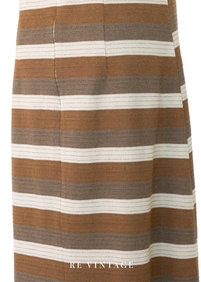 Cafe au lait 溫潤咖啡線條長洋裝14