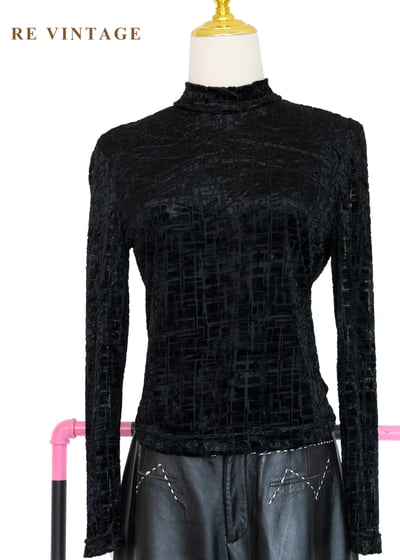 數位殘影燒絨上衣1