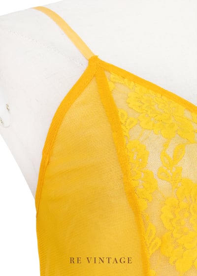 耀眼雙洞の橘黃蕾絲背心6