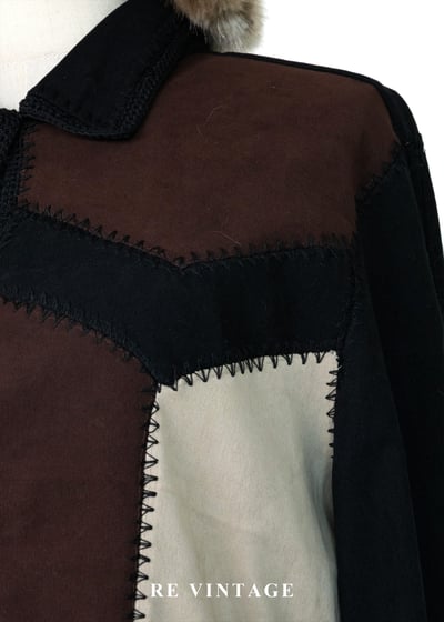 流浪地圖 - 個性拼接流蘇上衣5