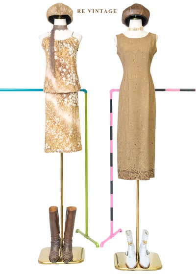 午後的一杯榛果拿鐵 - 藤蔓刺繡長洋裝2