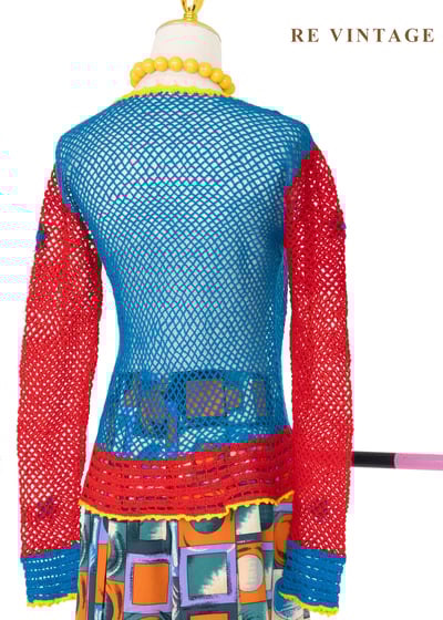 塗鴉星星毛線網狀上衣9