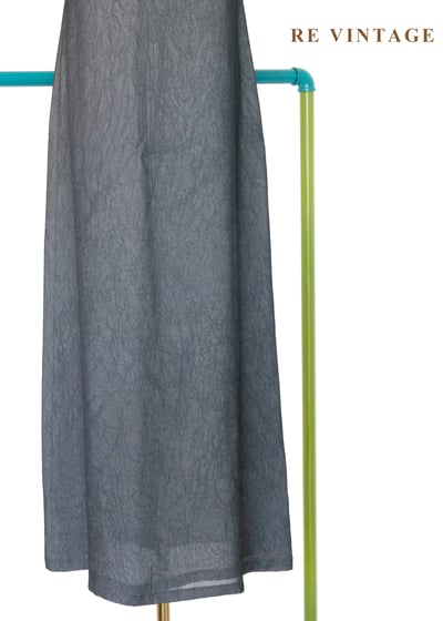 極簡主義 - 灰美人格紋肩帶長洋裝9