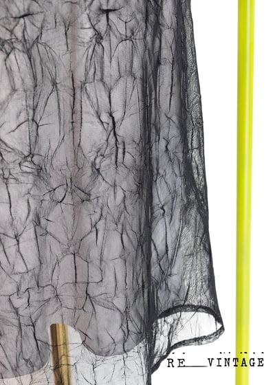 Crinkled 網紗蜘蛛網中長洋裝9