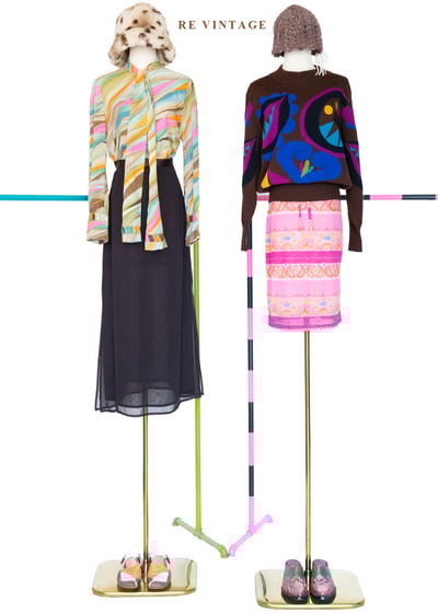 粉色香料變形蟲及膝裙（26-29"）2