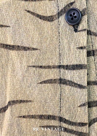 筆觸斑馬紋淡金黃網紗上衣12