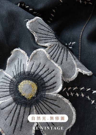 野徑花朵側繫帶丹寧美裙（27"）12