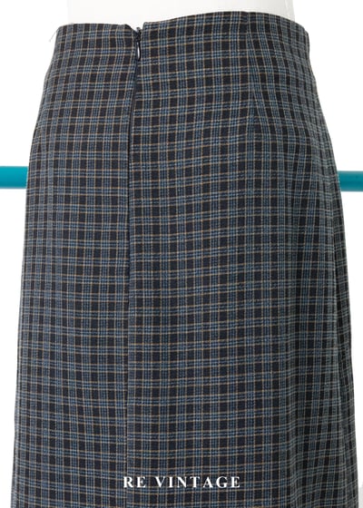 酷感錯位格紋拼接長裙（24"）8