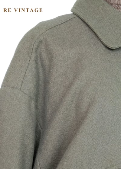 灰綠色毛呢夾克外套6