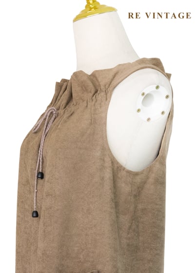 Sand Muse 抽繩花朵領口法式輕鬆洋裝10