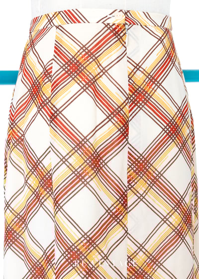 氣質單品 - 橘黃色菱格紋及膝裙（～25"）6