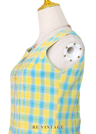 檸檬藍午後野餐夏日洋裝9