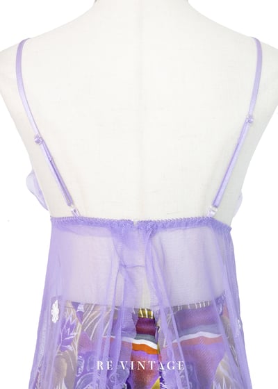 紫色薄霧浪漫蝴蝶結網紗背心10